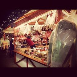 View of market stall