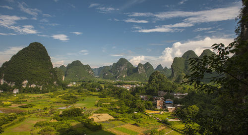 Karst mountains close to yangshuo