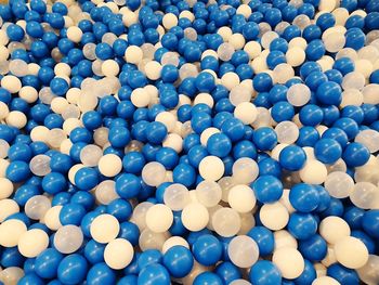 Ball in white and blue color. activity place for children