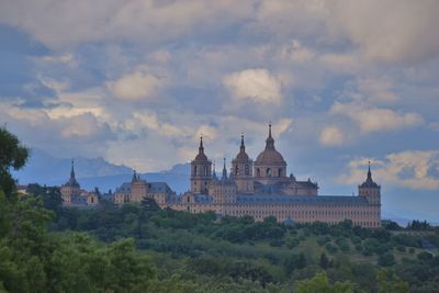 Church against cloudy sky