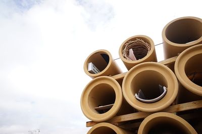 Low angle view of built structure against sky