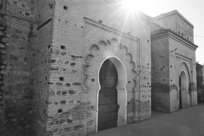 Low angle view of historic building