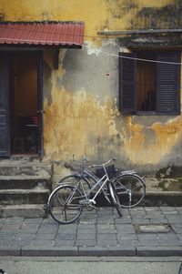 Bicycle park in front of the house