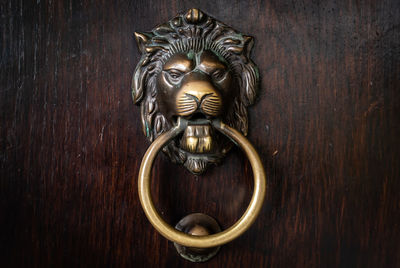 Close-up of door knocker