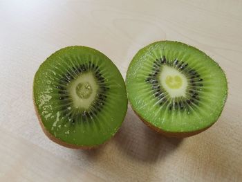 High angle view of fruits on table