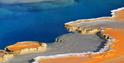 Rock formations in sea