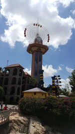 Low angle view of tower against sky