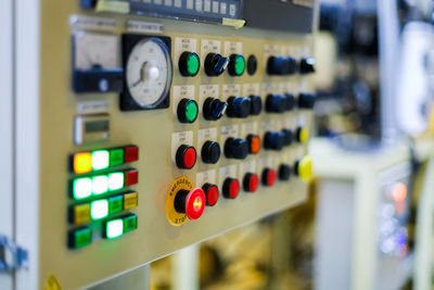 Close-up of audio equipment