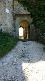 Interior of old tunnel