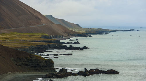 Rugged coastline in the east of iceland