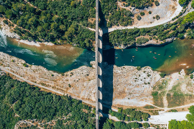 High angle view of lake