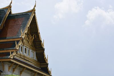 Low angle view of traditional building against sky