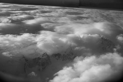 High angle view of clouds over sea