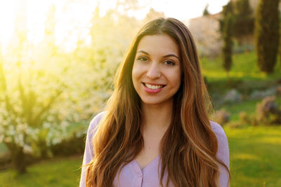 Portrait of a smiling young woman