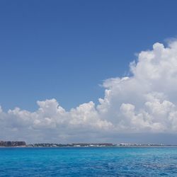 View of calm blue sea against the sky