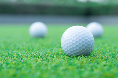 Close-up of ball on field