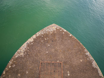 High angle view of sea shore