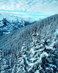 Close-up of snow covered mountain