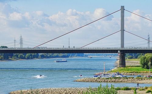 Bridge over sea against sky