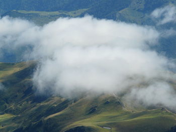 Scenic view of volcanic landscape against sky