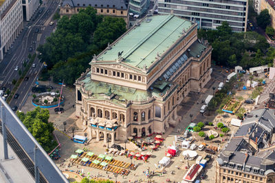 High angle view of cityscape