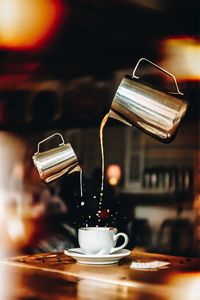 Close-up of coffee on table