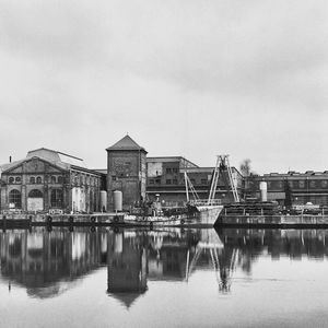 Reflection of built structures in water