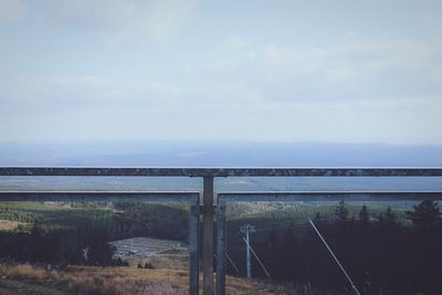 Bridge over river against sky