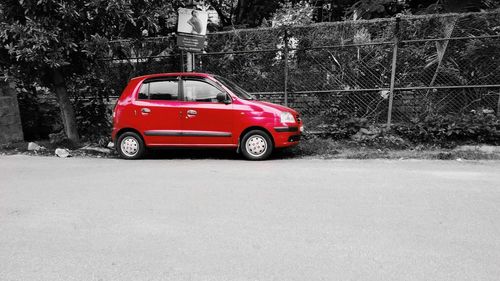 Side view of car on street