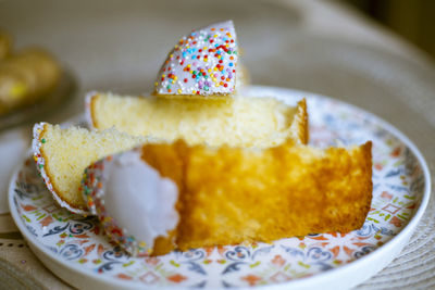 Close-up of dessert in plate