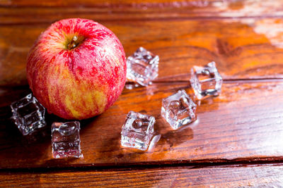 Close-up of apple on table