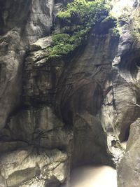 Rock formations in cave