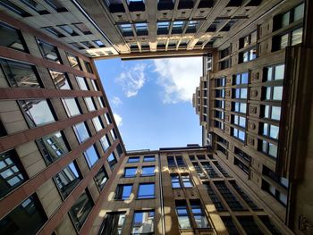 Low angle view of buildings against sky