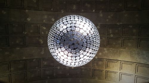 Low angle view of illuminated ceiling