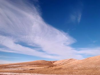 Scenic view of desert against sky