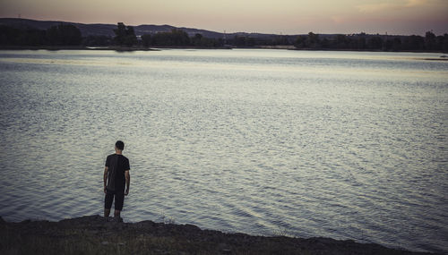 Man standing on beach