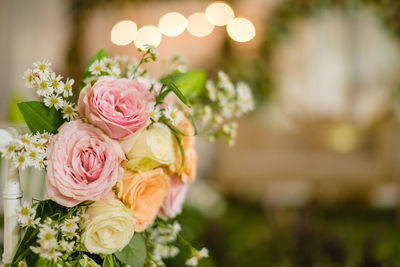 Close-up of rose bouquet