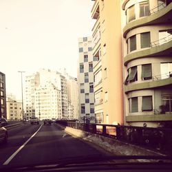 City street with buildings in background