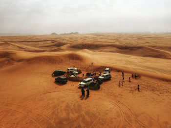 Scenic view of desert against sky