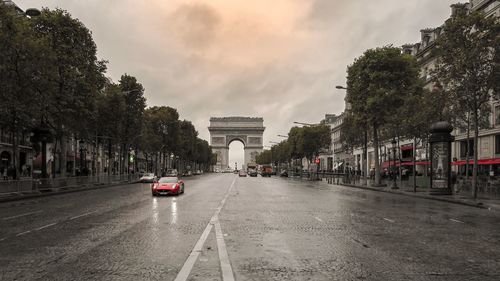 Cars moving on road