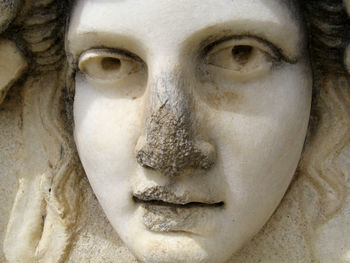 Close-up portrait of statue