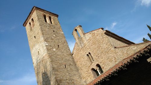 Low angle view of building against clear sky