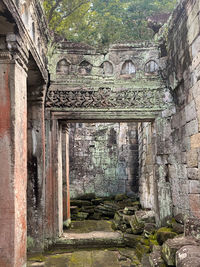 View of old ruins of building