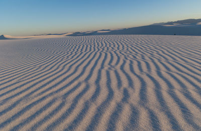 Ripples in the gypsum sand in white sand dunes national park