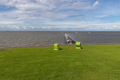 Scenic view of sea against sky