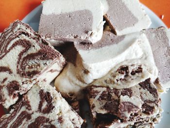 Close-up of ice cream in plate