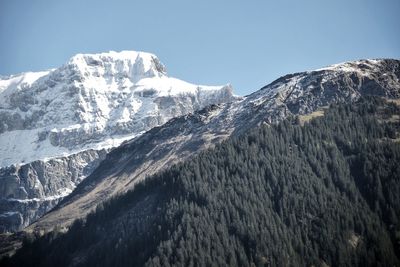 Scenic view of mountains against clear sky