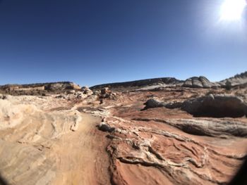 Scenic view of landscape against clear sky