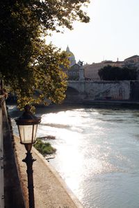 Scenic view of river against clear sky