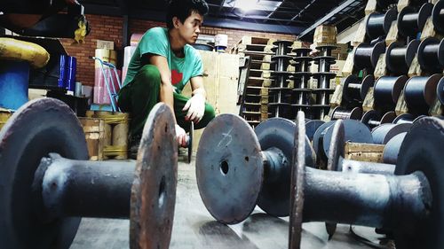 Man standing in factory